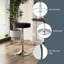 Miek Swivel Upholstered Adjustable Height Counter Stool with Metal Frame-1318574200