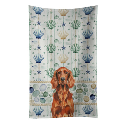 Irish Setter Coastal Sea Glass Kitchen Towel