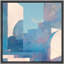 «Upstairs Collages», œuvre d'art abstraite bleue-102480378-102480383
