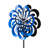 Satoru 18" dia. x 70" H Solar Metallic Kinetic Windmill Spinner, Blue