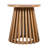 Light Teak Round Coffee Table, Acacia Wood Outdoor Patio Side Table For Backyard-1962522442
