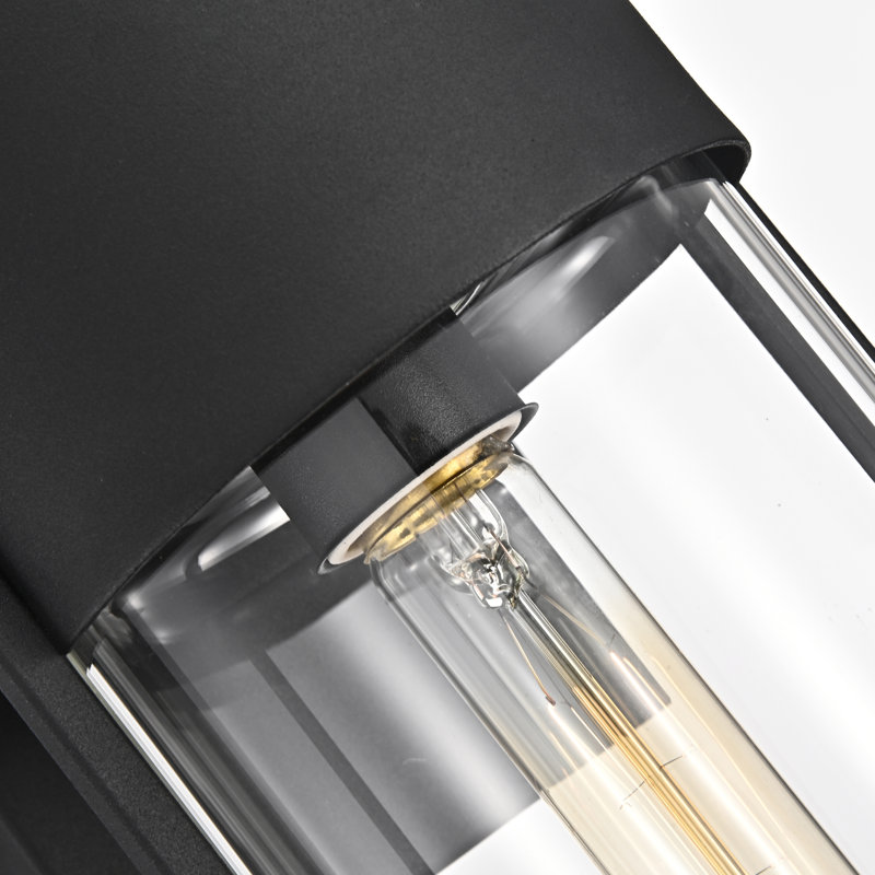 Plafonnier encastré d'extérieur 1 lumière H 9 po Kridia, Noir texturé