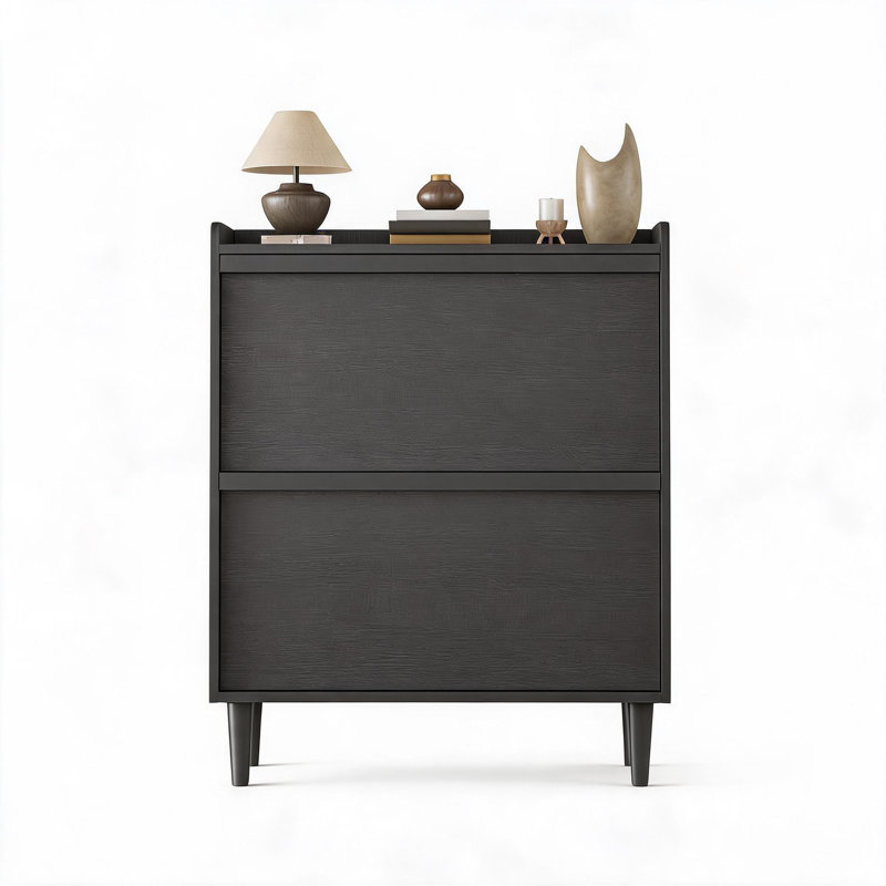 25 Pair Shoe Storage Cabinet, black, 2