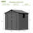 6 Ft. W X 6 Ft. D Resin Outdoor Storage Shed, Weather-Resistant Outdoor Storage With Reinforced Design-110872132