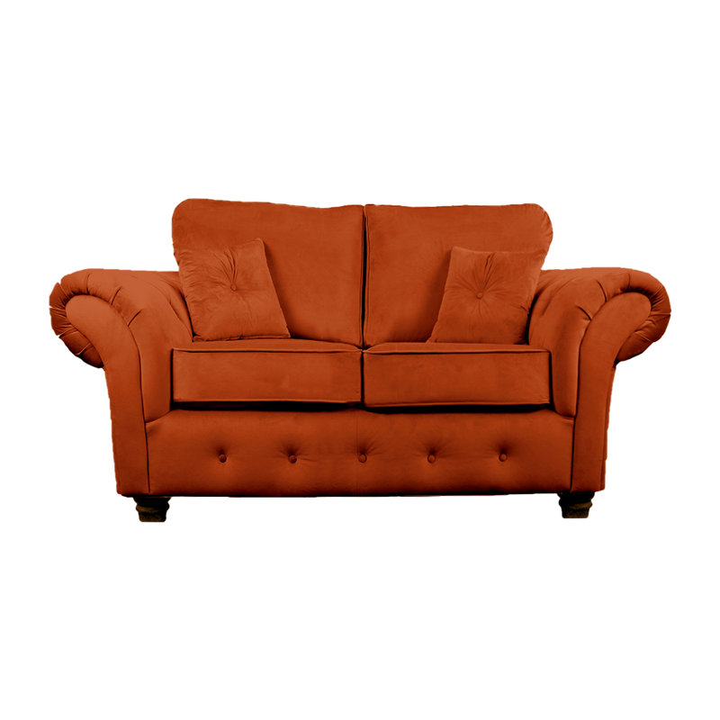 Lila 2 Seater Velvet Sofa, Rust