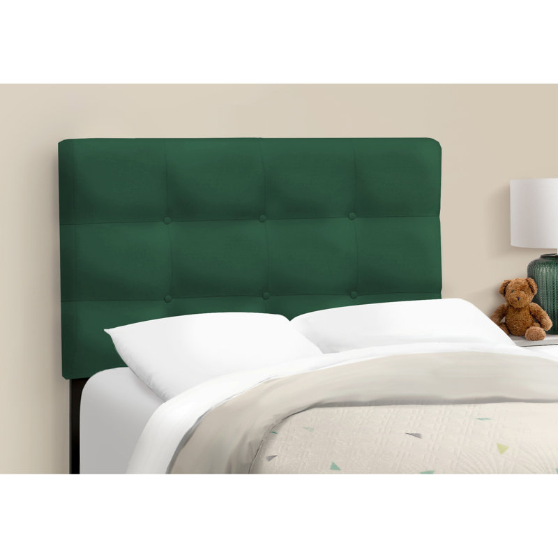 Lit simple tapissier en velours avec accents pour la jeunesse