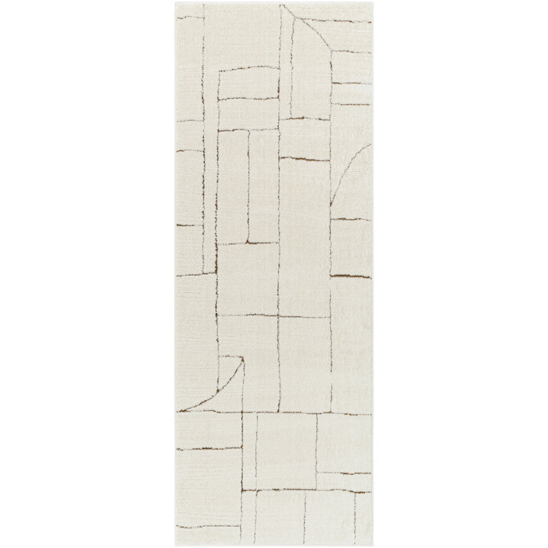 Asfand Cream/Brown Area Rug, Runner 2'8" x 7'3"