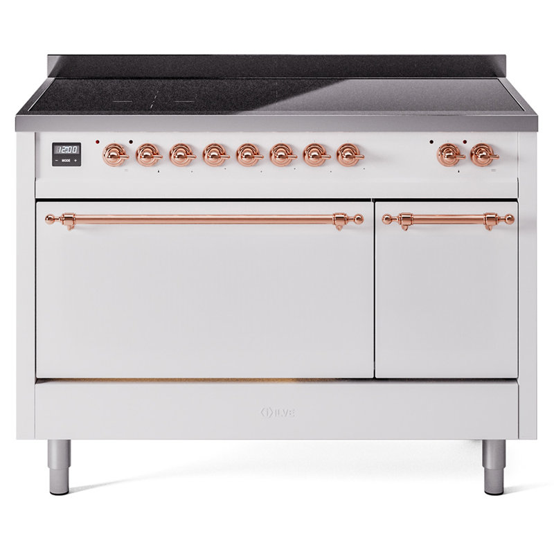 ILVE Nostalgie II 48 in Induction Range, White/Copper