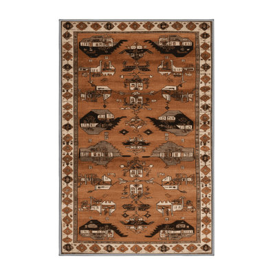 Machine Washable Turkish Brown Area Rug