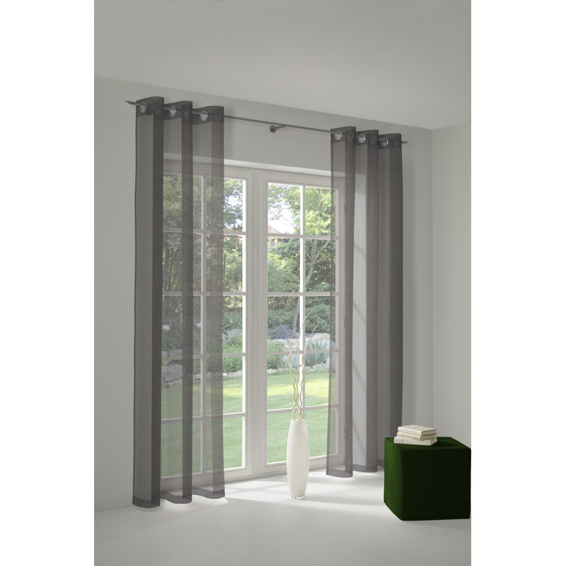 Peck Eyelet Room Darkening Single Curtain, Brown, 142cm Width x 150cm Drop
