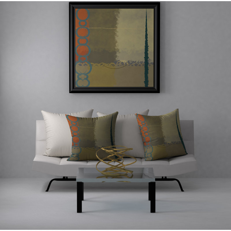 Abstract Reversible Throw Pillow, 24" x 24"