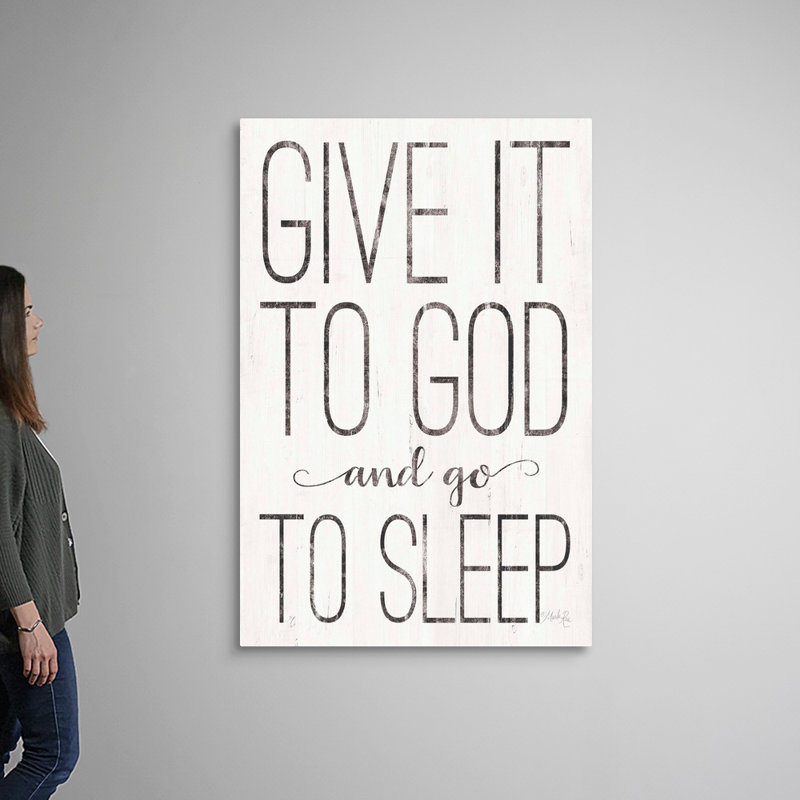 "Give it to God" par Marla Rae, art textuel sur toile, Toile tendue, H 60 po x l 40 po x P 1,25 po