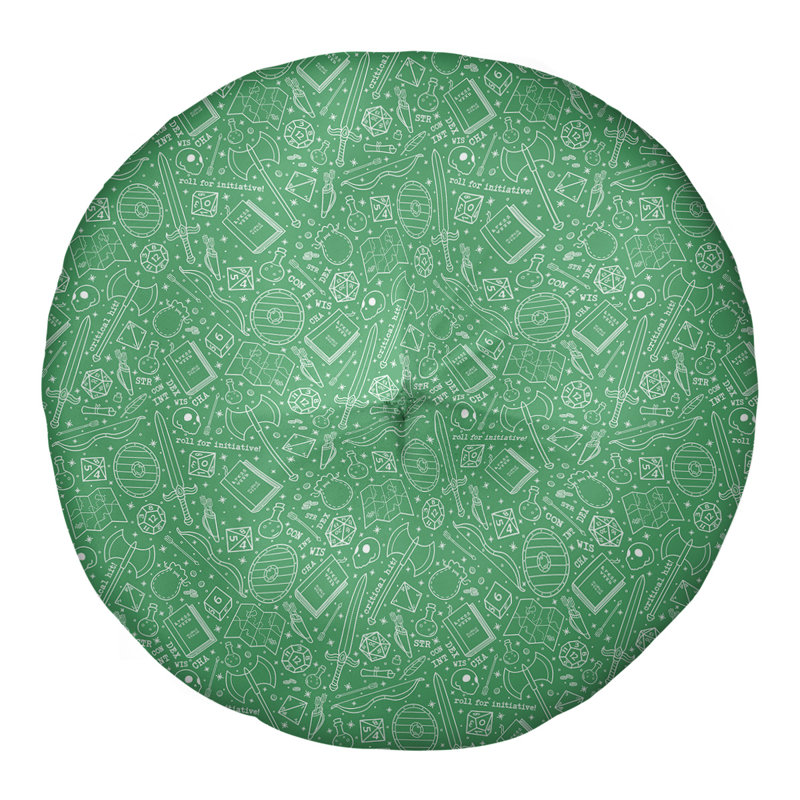 Coussin de sol Katelyn Elizabeth, 30 po x 30 po, Vert / blanc