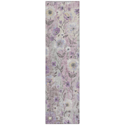 Machine Washable Indoor/Outdoor Chantille ACN2403 Floral Rug