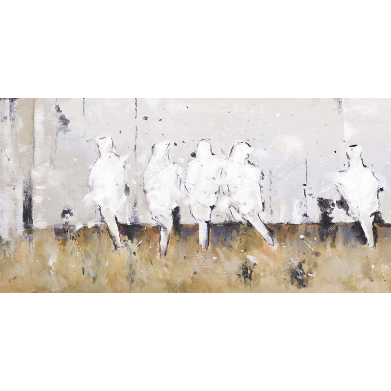 Eight perched birds - 15.75"x31.50" Desk mat