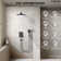 RainfallCascade 10" High-Pressure Balanced Shower System with 3-Setting  Hand Shower