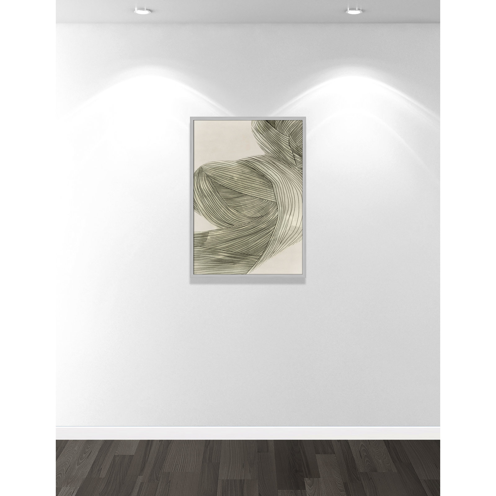 Anelis "Dreaming in Pastel II" Painting, 35.5" H x 25.5" W x 0.75" D, Matte Silver