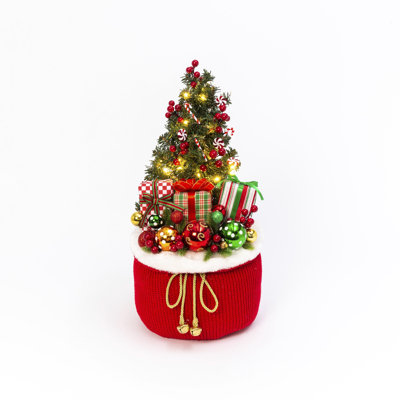 Cadeau de Noël lumineux à pile 21,5 po Whimsical