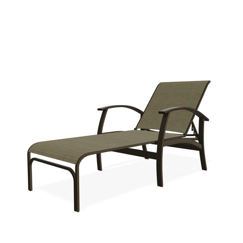 Chaise longue à quatre positions avec accoudoirs Belle Isle, Elevation Stone, Kona