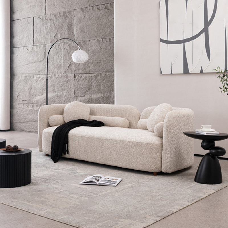 Fabric Upholstered Lounge Sofa,Modern Sofa,Comfortable Sofa,Velvet Sofa,Deep Sofa,Accent Sofa, Beige