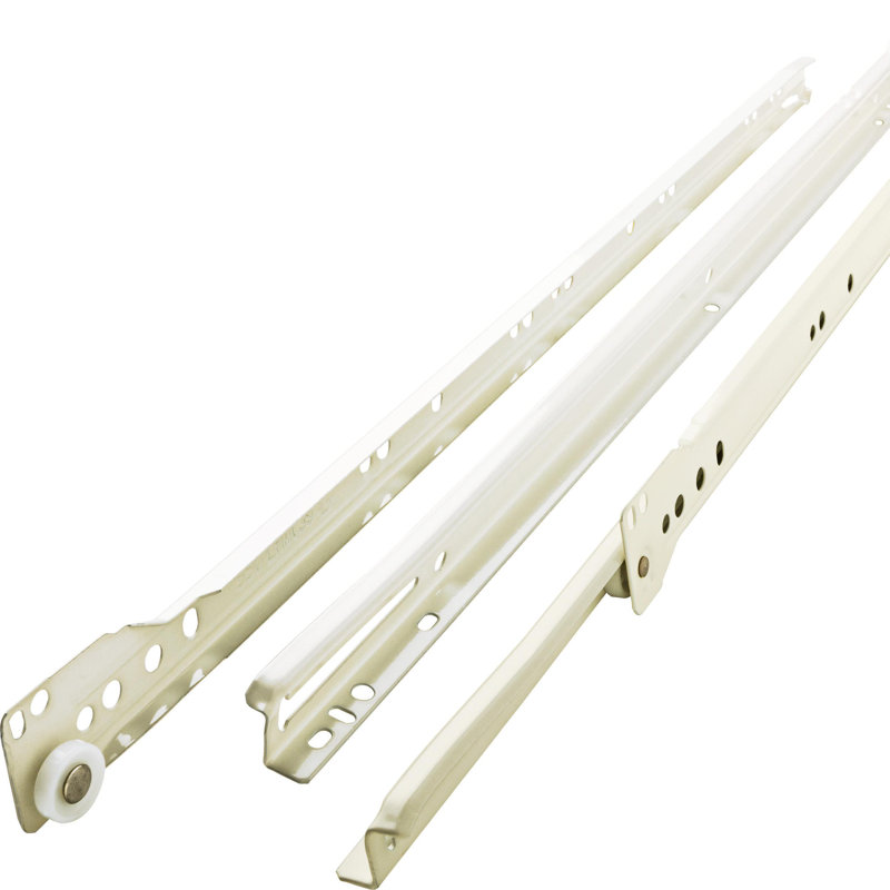 Glissière de tiroir pleine extension en métal, H 1 po x l 17,75 po x P 1,5 po