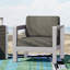 Configuration du siège extérieur - Aluminium, arrangement de 24,75 po de largeur, 10,00 po de hauteur, assise confortable et profonde, P 28,2 po x H 24,78 po