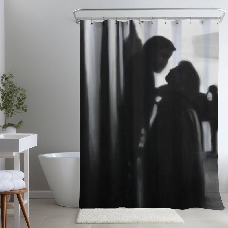 Shower Curtain ST59 – Polyester Shower Curtain, Dye Sublimation Print, 71" W × 74" L