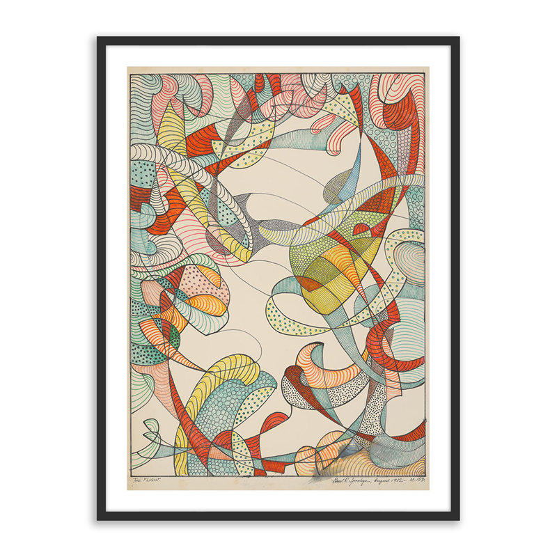 The Flight Print by Pepi Sprohge, 24" H x 18" W x 1.5" D, White/Neutral Single Picture Framed