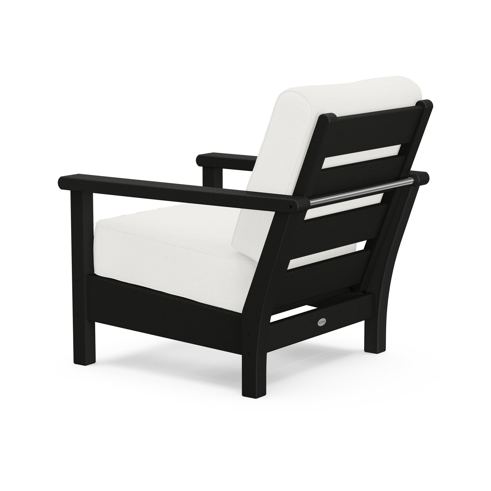 Harbour Patio Lounge Chair, Black, Canvas Granite