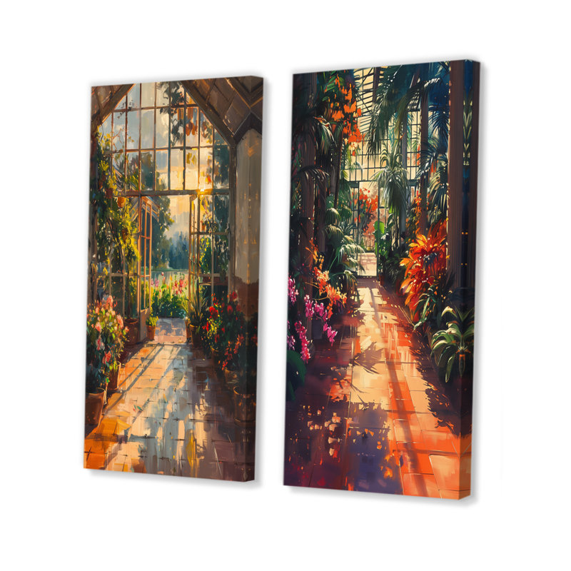 Binford - Ensemble d'art mural de serre 2 pièces, H 40 po x l 40 po, Toile tendue