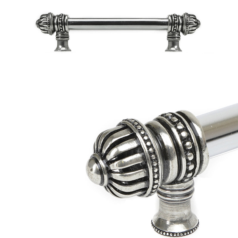 Cage à cricket avec petit faîteau à poignée longue 5/8 po, 6", Argent argent
