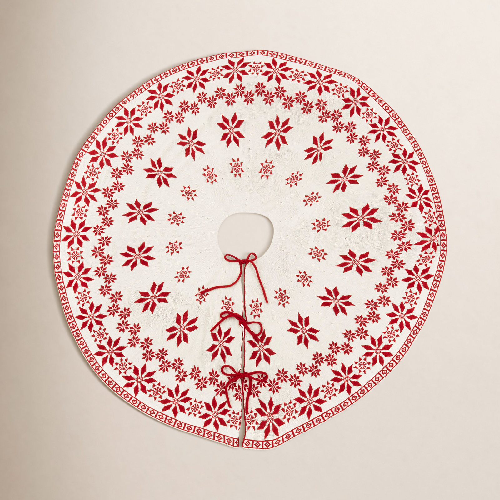 Fair Isle Collection Reversible Knit Tree Skirt, 56" W