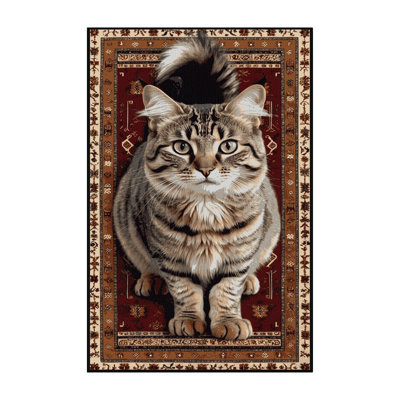 Washable Kurilian Bobtail Cats Area Rug