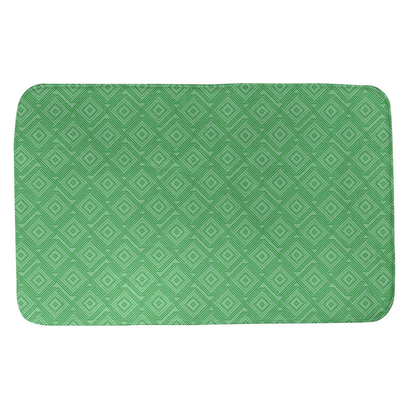 Tapis pour salle de bain labyrinthe Mcguigan, l 21 po x L 34 po, Vert