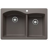 Diamond SILGRANIT 33" L x 22" W Double Bowl Drop-in/Undermount Kitchen Sink