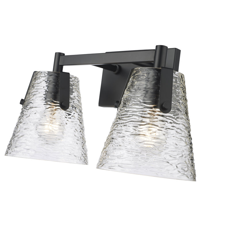 Éclairage pour meuble-lavabo à 2 lumières à intensité variable Truckee, Noir mat