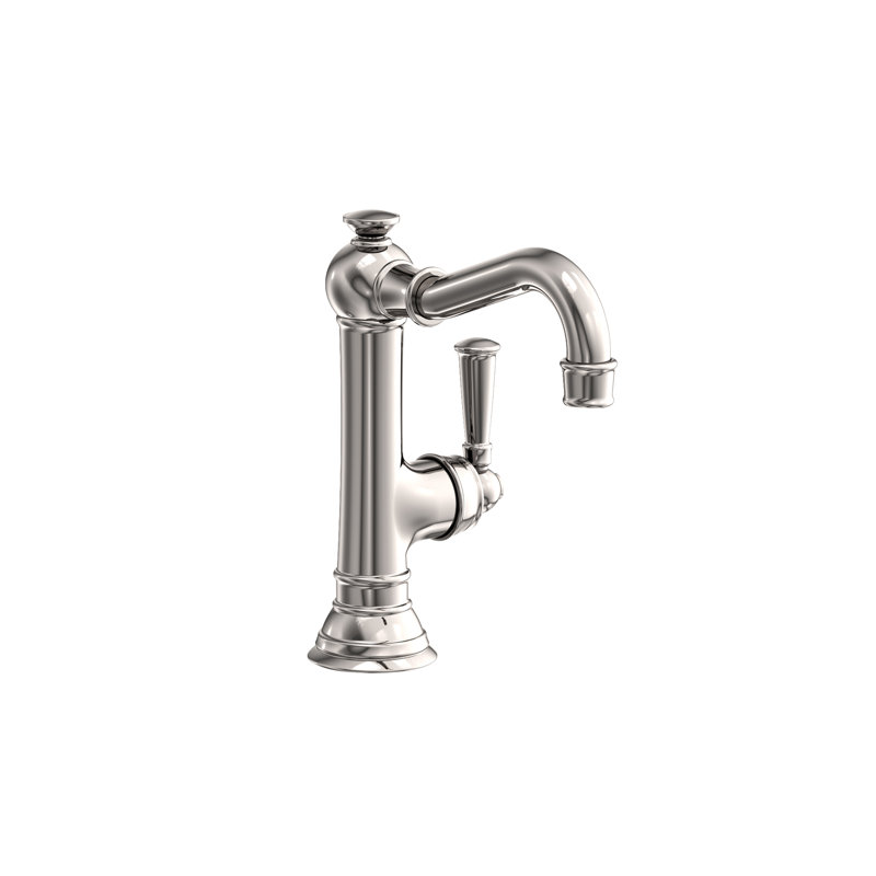 Jacobean Single Hole Bathroom Faucet with Drain Assembly, Polished Nickel