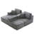 Boneless 109" Modular Corduroy Sectional Sofa With Chaise, No Assembly L-Shape Couch Reconfigurable Design-277012335