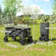 Chariot sur roulettes, remorque de camping pliante, gris foncé