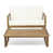 Coussin blanc / structure en teck sélectionné