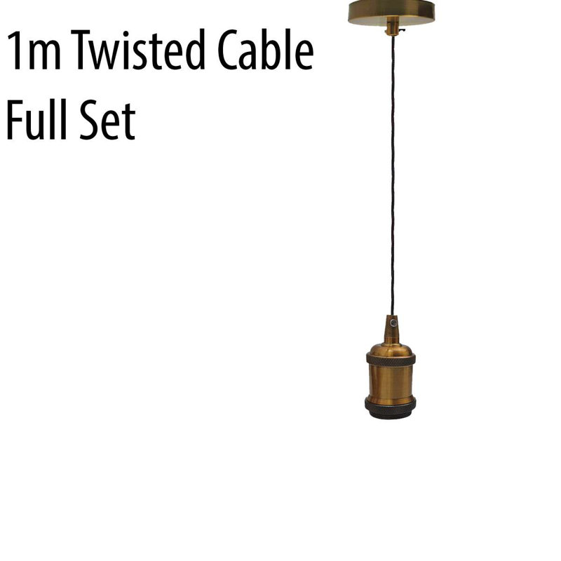 Simoni 1 - Light Simple Pendant, Yellow Brass/Black