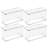 Stackable Hinged-Lid Pantry or Kitchen Storage Box - Lidded Storage Box for Organizing Cabinets and Under Sinks