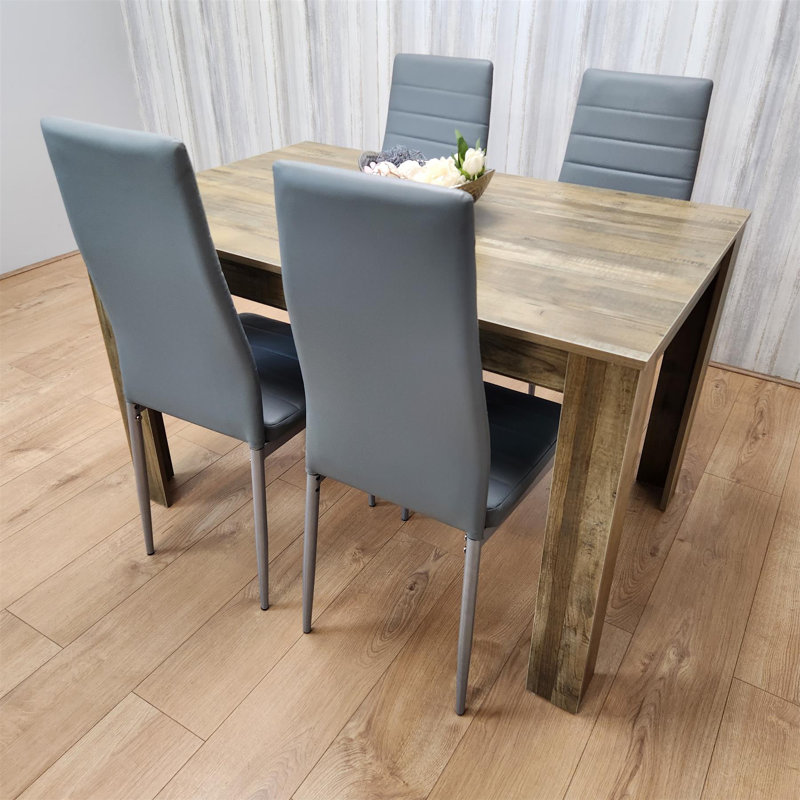Siriol 4 - Person Dining Set, Grey