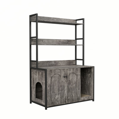 Large Cat Litter Box Enclosure With Shelf Storage Large Cat Litter Box Enclosure With Shelf Storage