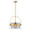Luminaire suspendu / semi-encastré convertible 1 lumière Ravik 15,5 po-124505426