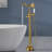 Topcraft Single Handle Floor Mounted Freestanding Tub Faucet with Handheld Shower-87221817