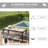 Extendable Outdoor Dining Table, Aluminum Frame Patio Table with Wood Effect Steel Top, Rectangle Expandable Patio Table for 6-8-1784278976-1784279005