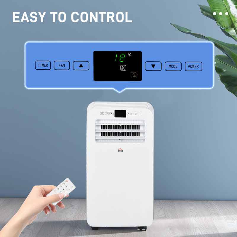 HomCom 12000 BTU Portable Air Conditioner for 550 Square Feet with Remote Included