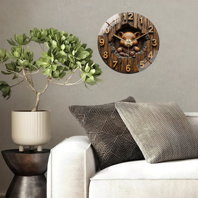 Horloge murale en bois 12 po