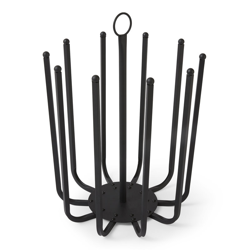 5 Pair Black Round Boot Shoe Rack Welly Holder Stand